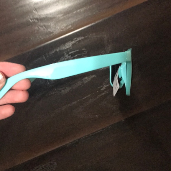 Teal Wayfarer Sunglasses - Picture 2 of 4